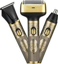 Load image into Gallery viewer, 3 in 1 Electric Beard Grooming Waterproof Shaver for Men Cordless Rechargeable Hair Trimmer Set Nose Trimmer
