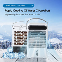 Load image into Gallery viewer, Mini Portable Air Conditioner Fan Air Cooler for Room Rapid Cooling Water Circulation Conditioning Cold Small Fan Dust Proof USB
