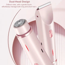 Load image into Gallery viewer, Double-head Electric Shaver Portable Electric Shaver for Women Rechargeable Ipx7 Waterproof Razor Trimmer for Face Body Bikini
