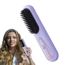 Load image into Gallery viewer, Heating Smoothing Brush Styling Straightening Smoothing Comb Hair Straightener Heat Pressing Combs For Women Girls Family
