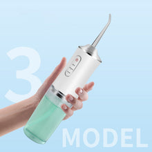 Load image into Gallery viewer, Portable Dental Irrigator Water Jet Flosser USB Rechargeable 3Mode Oral Irrigator Water Jet Floss Pick 220ml for Teeth Whitening
