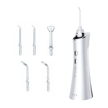 Load image into Gallery viewer, Portable Electric Oral Irrigator Waterproof USB Rechargeable Dental Water Flosser Water Jet Teeth Cleaner 5 Nozzles
