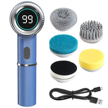 Load image into Gallery viewer, Electric Spinning Brush Handheld Electric Spin Scrubber USB Charging With 5 Replaceable Brush Heads For Tiles Glass
