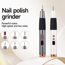 Load image into Gallery viewer, Professional Electric Nail Drill Polishing Machine Rechargeable Portable Nails File Set for Dead Skin Removal Manicure Pen
