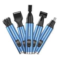Load image into Gallery viewer, Nose Hair Trimmer for Men Body Hair Removal Professional USB Rechargeable 5 in 1 Electric Shaver for Underarms Eyebrow Nose Ear
