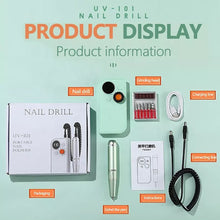 Load image into Gallery viewer, Portable Nail Drill Pen Polisher Rechargeable Electric Nail Drill Machine For Acrylic Nail 30000RPM Nail Manicure Pedicure Tools
