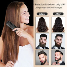 Load image into Gallery viewer, Multifunctional Cordless Hair Straightener Brush Fast Heated Straightener Brush (Black)
