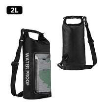 Load image into Gallery viewer, 2L Swimming Dry Bag Touch Screen Outdoor Waterproof Shoulder Kayak Trekking Beach Drifting PVC Pack Rafting Surfing Boating Bag
