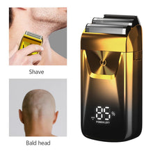 Load image into Gallery viewer, Professional Shaver Hair Cleaning Shave Shaper Foil Electric Shaving Machine Rotary Motor Electric Razor For Men Shaveable Head
