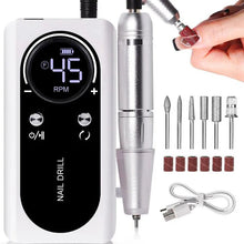 Load image into Gallery viewer, 45000RPM Rechargeable Nail Drill Machine with LCD Low Noise Professional Nail Polish Sander Nails Accessories Set
