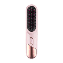 Load image into Gallery viewer, Hair Straightener Brush 4 Temperatures Fast Heating USB Rechargeable Negative Ions Brush Electric Fluffy Curly Hair Styling Comb
