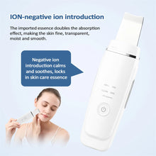 Load image into Gallery viewer, Ultrasonic Skin Scrubber EMS Vibration Ion Acne Pore Blackhead Remover Peeling Tool Electric Deep Face Cleaner
