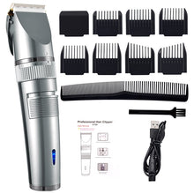 Load image into Gallery viewer, Professional Hair Trimmer Digital USB Rechargeable Hair Clipper for Men Haircut Ceramic Blade Razor Hair Cutter Barber Machine
