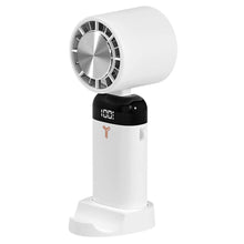 Load image into Gallery viewer, Handheld Portable Fan 3 Speed Foldable Desktop Fan USB Rechargeable 3600mAh LED Digital Display for Home Office Travel Dormitory
