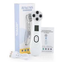 Load image into Gallery viewer, RF EMS Beauty Device Microcurrent Radio Frequency Color Light Treatment IPL Skin Rejuvenation Face Lift Anti-aging Facial Massager
