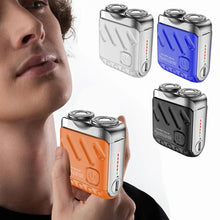 Load image into Gallery viewer, Men Electric Shaver IPX7 Waterproof Type-C Rechargeable Mini Travel Rotary Razor Portable Hair Beard Trimmer Remover Tool

