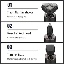 Load image into Gallery viewer, Electric Shaver 3 in 1 Multifunctional Portable Waterproof Men Smart Trimmer Shaver Type-C Charging Rotary Machine Razor
