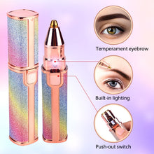Load image into Gallery viewer, 2 in 1 Electric Eyebrow Trimmer Makeup Painless Eye Brow Epilator Mini Shaver Razors Portable Facial Hair Remover Women depilator
