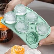 Load image into Gallery viewer, Food-grade Ice Mold Food-grade Silicond Rose Ice Tray 6 Compartment Ice Ball Mold for Drinks Chocolate Candy Whisky for Milk
