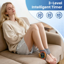 Load image into Gallery viewer, Electric Ankle Massager with Heat 3 Massage Modes 4 Heat Levels Cordless Use for Men Women Sports Recovery Outdoor Use
