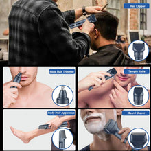 Load image into Gallery viewer, 5 IN 1 Multi Functional Hair Clipper Set For Men Upgraded Combination Electric Shaver Haircutting and Nose Hair Trimming
