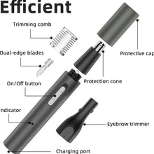 Load image into Gallery viewer, Multifunctional Electric Nose Ear Hair Trimmer for Men Painless Rechargeable Sideburns Eyebrows Beard 3 in 1 Hair Clipper Shaver
