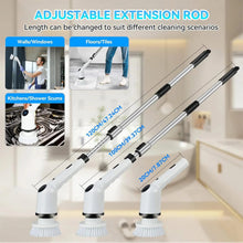 Load image into Gallery viewer, 9 in 1 Electric Cleaning Brush LCD Digital Display Multi-Purpose Retractable Cleaning Brush for Kitchen Bathroom Windows
