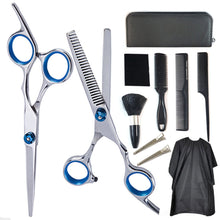 Load image into Gallery viewer, 11Pcs Hairdressing Scissors Set Professional Flat Scissors Thinning Scissors Hair Salon Children Home Hair Cutting Tools
