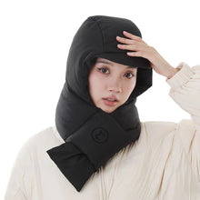 Load image into Gallery viewer, Winter Fleece Cap With Scarf Skiing Cycling Thermal Hat Outdoor Sports Windproof Warmth Neck Protect Motorcycle Helmet Unisex

