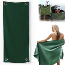 Load image into Gallery viewer, Multifunctional Outdoor Magnetic Bath Towel Coral Fleece Portable Magnet Towels Quick-drying Beach Towel Bathroom Accessories
