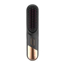 Load image into Gallery viewer, Hair Straightener Brush 4 Temperatures Fast Heating USB Rechargeable Negative Ions Brush Electric Fluffy Curly Hair Styling Comb
