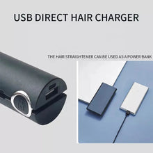 Load image into Gallery viewer, Flat Iron Mini 2 IN 1 Roller USB 2600mAh Cordless Hair Straightener Wireless Portable Curler Roller Dry and Wet Use Styling Tool
