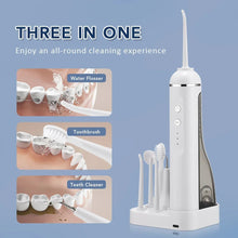 Load image into Gallery viewer, Dental Oral Irrigator Water Flosser Thread Teeth Pick Mouth Washing Machine Electric Toothbrush 3 in1 Type-C Charging 200ml Tank
