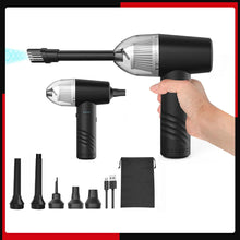 Load image into Gallery viewer, 3-IN-1 50000RPM Air Duster Inflator Vacuum Pump 3 Gear Adjustable Rechargeable Cordless Air Blower with 7 Nozzles for Keyboard
