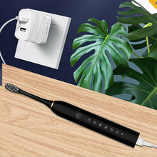 Load image into Gallery viewer, Ultrasonic Electric Toothbrush Rechargeable USB for Adults 6 Modes Sonic Electric Tooth Brush Teeth Whitening IPX7 Cleansing Heads
