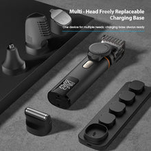 Load image into Gallery viewer, Type-C Charging Base IPX6 8500 RPM 1200mAh Men's Hair Clipper Kit, Waterproof Electric Shaver Trimmer with Nose/Body Groomer

