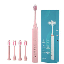 Load image into Gallery viewer, Electric Toothbrush Sonic Toothbrush Rechargeable IPX7 Waterproof 5 Mode Travel Toothbrush with 5 Brush Head best Gift

