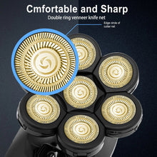 Load image into Gallery viewer, 7D Independently 7 Cutter Floating Head Waterproof Electric Razor Multifunction USB Charge Trimmer Men Shaver For Men
