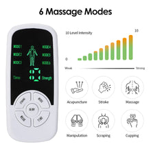 Load image into Gallery viewer, Tens Muscle Stimulator 6 Mode Electric EMS Acupuncture Body Massage Digital Slimming Machine Electro Stimulator
