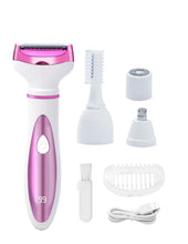 Load image into Gallery viewer, 4 in1 Electric Lady Shaver Razors for Shaving Set Painless Hair Face Eyebrow Legs Underarm Portable Bikini Trimmer Wet Dry Women
