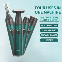 Load image into Gallery viewer, 4 IN 1 Electric Shaver Rechargeable Beard Electric Razor For Men Face Shaving Machine Male Beard Clipper Cleaning Shaver
