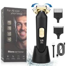 Load image into Gallery viewer, Groin Hair Trimmer for Men Pubic Hair Trimmer Ball Trimmer Replaceable Ceramic Blade Heads Type-C Rechargeable &amp; Wireless Charge
