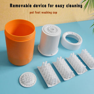 Portable Pet Paw Cleaning Cup Semi-Automatic Cleaning And Grooming Dog And Cat Foot Washing Cup Outdoor Dog Paw Foot Washing Cup