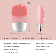 Load image into Gallery viewer, Electric Face Cleansing Brush Facial Cleanser Sonic Facial Cleansing Brush Scrubber Skin Massager
