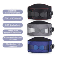 Load image into Gallery viewer, Heating Vibration Massager Belt Red Light Hot Compress Waist Support Brace Waist Back Massage Lumbar Support Belt Health Care
