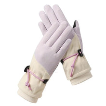 Load image into Gallery viewer, 1 Pair Women Winter Warm Gloves Touch Screen Fleece Lined Windproof Gloves Thicken Warm Snow Gloves for Outdoor Cycling Skiing
