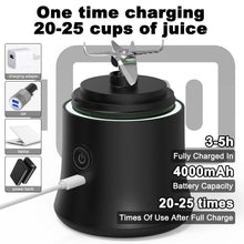 Load image into Gallery viewer, 4000mAh Portable Juicer Cup 600ML 10-Leaf Blade Powerful Motor Mini Blender for Shakes Smoothis Blender Mixer Cup Outdoor

