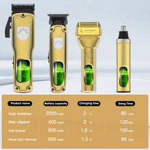 Load image into Gallery viewer, Professional Hair Clipper Set for Barber Men's Oil Head Carving Electric Push Shear Electric Shaver Nose Hair Trimmer
