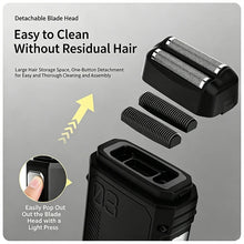 Load image into Gallery viewer, Reciprocating double leaf net shaver electric shaver  full body waterproof  household whitening device  beard knife
