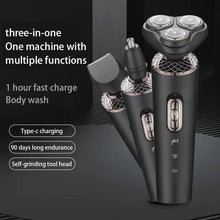 Load image into Gallery viewer, Electric Shaver 3 in 1 Multifunctional Portable Waterproof Men Smart Trimmer Shaver Type-C Charging Rotary Machine Razor
